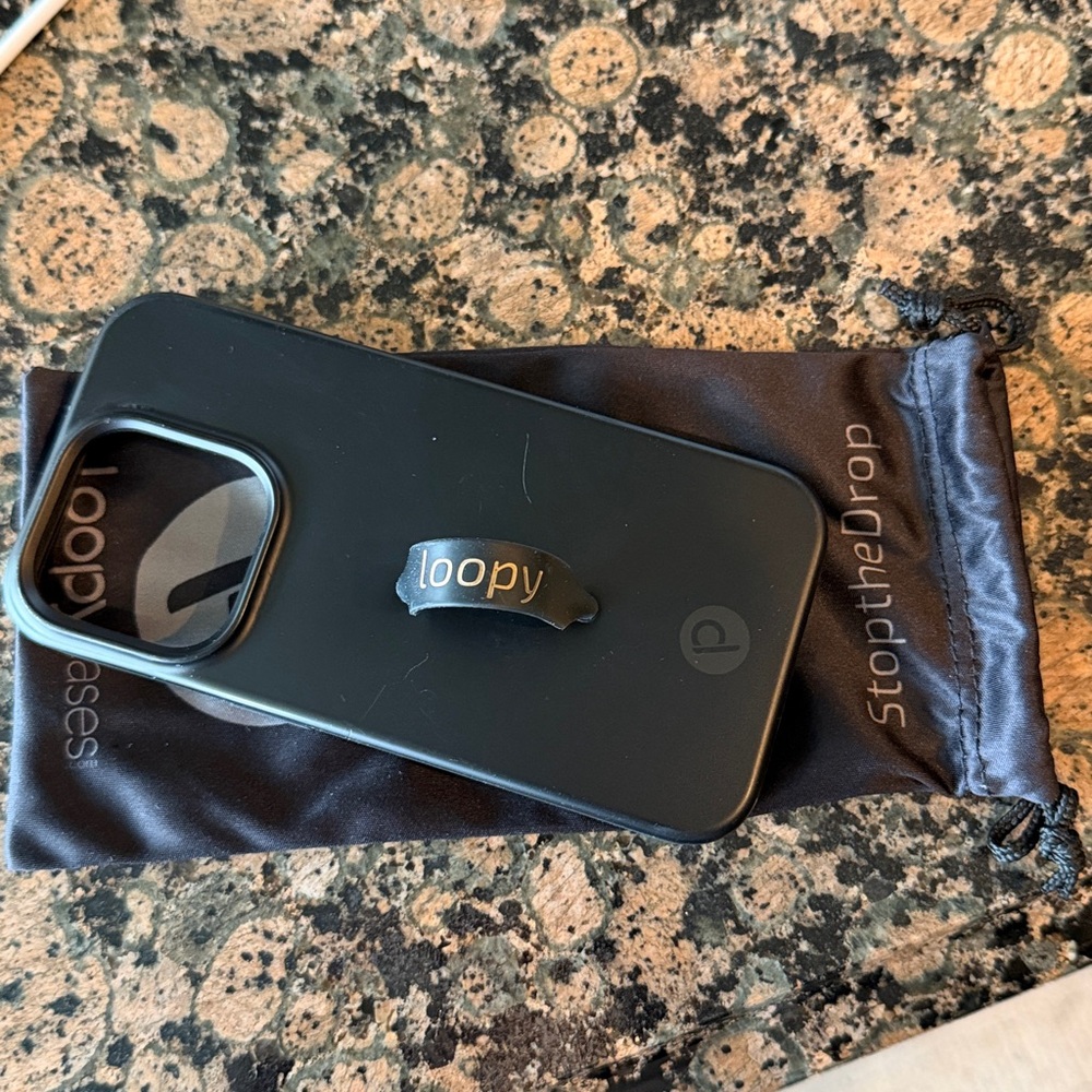 Loopy Black Phone Case for iPhone 15 Pro